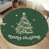 1pc Soft, Absorbent & Non-Slip Christmas Tree and Love Heart Round Rug, Perfect for Entryway, Living Room, Bedroom Decor, Machine Washable F
