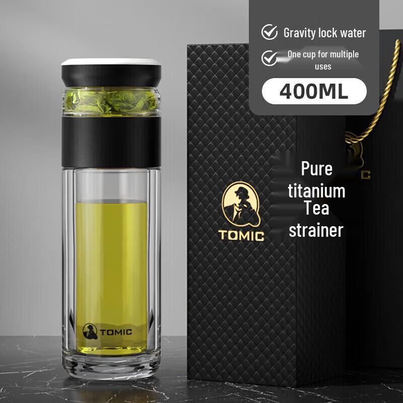 TOMIC Double-Wall Glass Tea Infuser