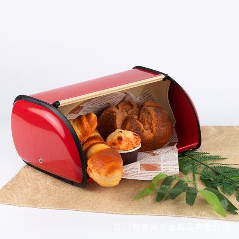 Iron Bread Bin With Ventilation Holes Rustproof Bakeware Organiser For Freshness Preservation And Easy Access