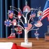 36-Piece Retro American Independence Day Wooden Hanging Ornaments Set for Party or Home Decoration
