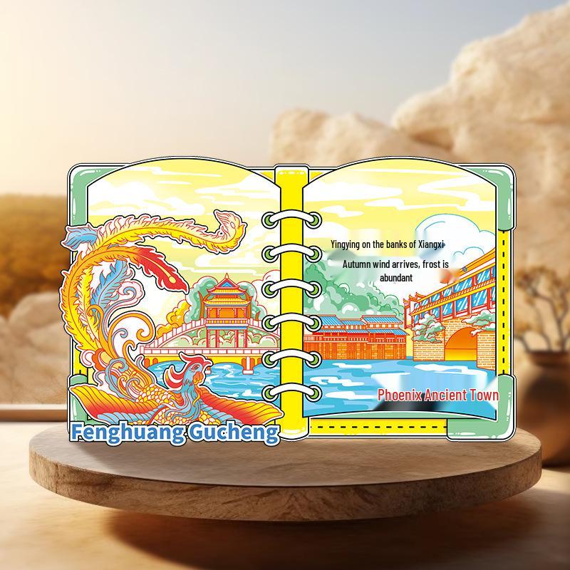 Changsha 3D Wooden Refrigerator Magnet - Hunan City Travel Souvenir