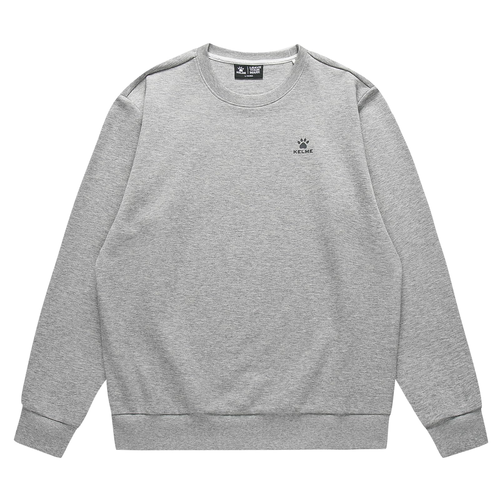 

Kelme Men s Long Sleeve Crew Neck Sweatshirt with One-Point Logo (White, Size 2XL)