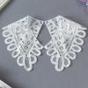 White Neckline Lace Collar Craft Sewing Fabric Venise Motif Applique Trims DIY Craft