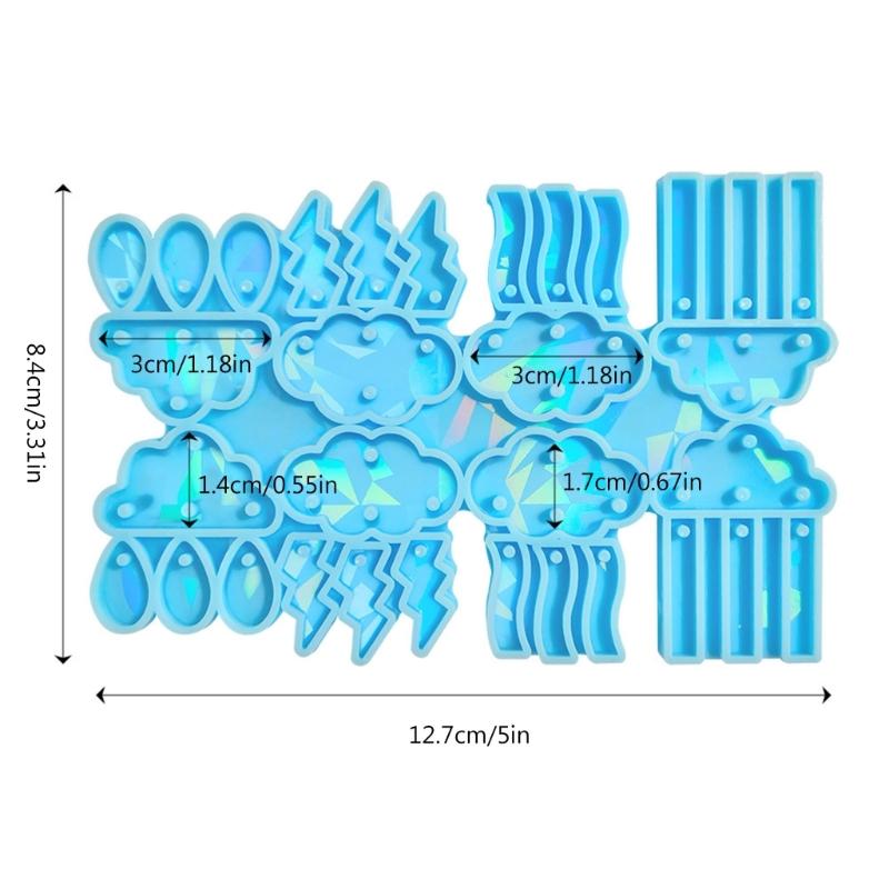 Portable Silicone Mold DIY Earrings Casting Molds Cloud Lightnings Shapes Jewelry Making Moulds for DIY Enthusiasts