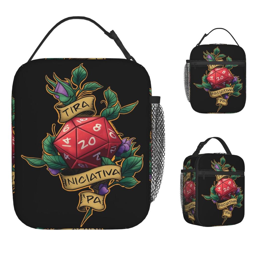 Roll Initiatives Lunch Bag Fashion Lunch Box Picnic Convenient Tote Food Bags For Unisex Oxford Print Cooler Bag