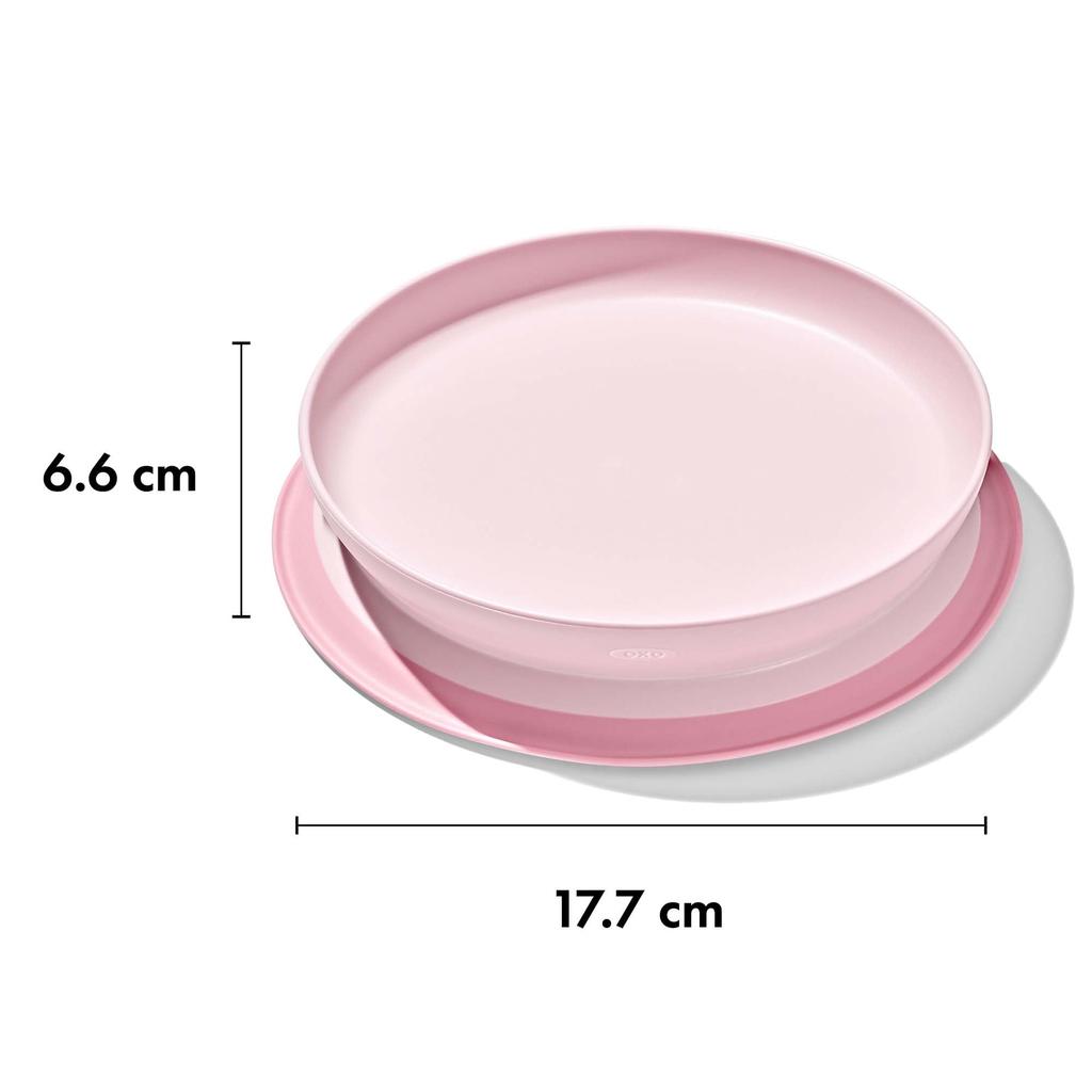 OXO Tot Einfacher Teller mit Saugblüte 61160900 Becher, Design, Rutschfest, Kindergeschirr,