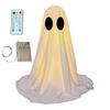 LED svítící figurka ducha Halloween Vnitřní dekorace ducha z bílé látky s dálkovým ovládáním pro domov, kuchyň, krbovou římsu, stůl, stolní desku, party dekorace