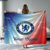 1PC Chelsea F Custom Name Patterned Flannel Blanket Suitable For All Seasons for Home Decor Warmth and Comfort Gifts Holiday Present