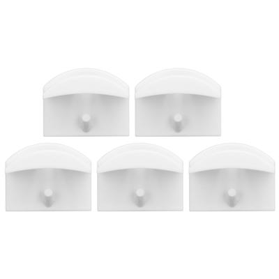 5 PCS Wall Hat Rack Self Adhesive Baseball Hat Hanger Hook Earphone Necklace Storage Rack White