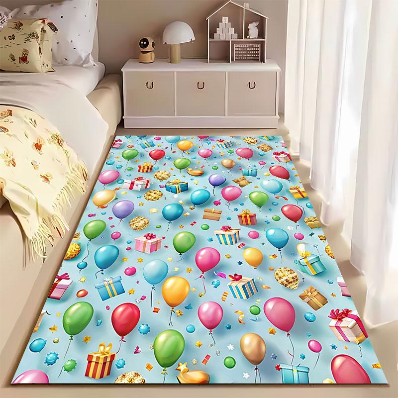 Colorful Balloons and Gifts Pattern suitable as a non-slip mat for the living room or bedroom sofa