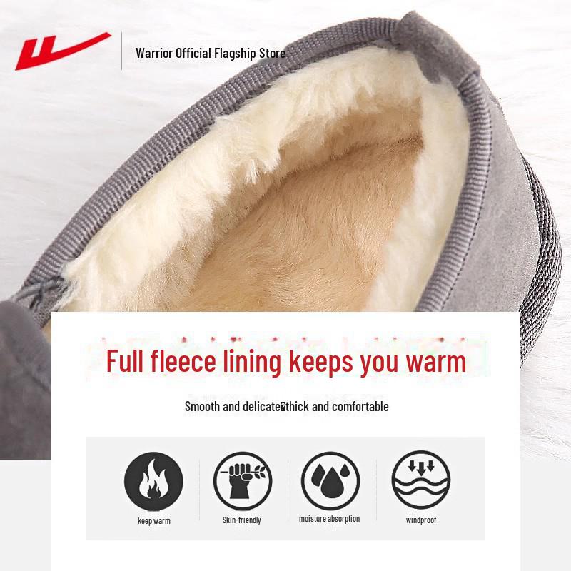 Warrior Unisex Zimní Mokasíny: Teplé nazouvací boty s velurovou podšívkou