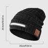 Wireless Beanie With Light USB Rechargeable Knit Cap Headlamp Cap With Headphones For Fishing Cycling Dog Walking Jogging