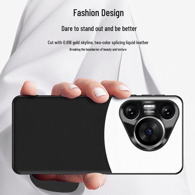 Liquid Leather Case for Huawei Pura70: Drop-Resistant and Protective Cover