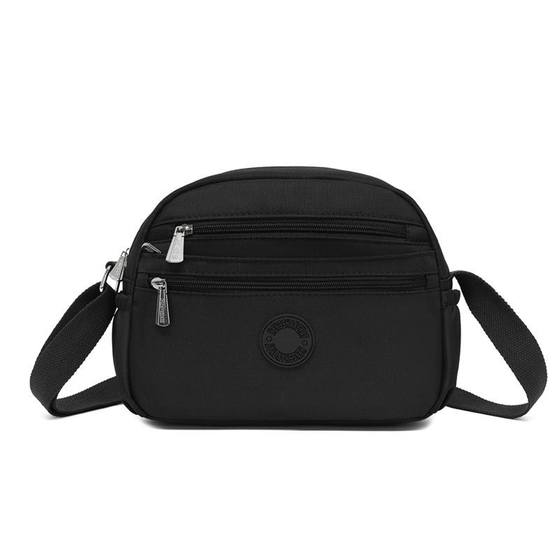 

Женская сумка через плечо с несколькими карманами, легкая нейлоновая сумка через плечо для мам среднего возраста чёрный