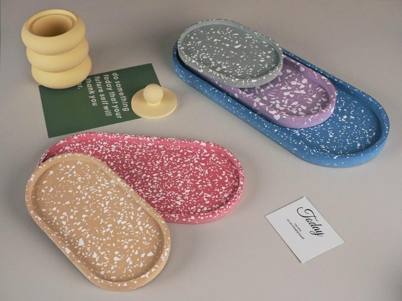 Stampo in Silicone per Sottobicchiere Ovale Stampo per Posacenere Fai da Te Stampo per Vassoio in Cemento e Gesso Stampo per Colata in Resina Epossidica Sottobicchiere Stampi Artigianato Decorazione per la Casa