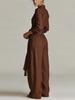 Retro High-Waisted Solid Color Jumpsuit with Tie-Waist