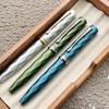Hongdian N11 Penne Stilografiche Metalliche di Alta Gamma Aspirazione dell'Inchiostro Rotativa Pennini EF F Forme Geometriche Raffinate Forniture per la Scrittura d'Affari Regalo
