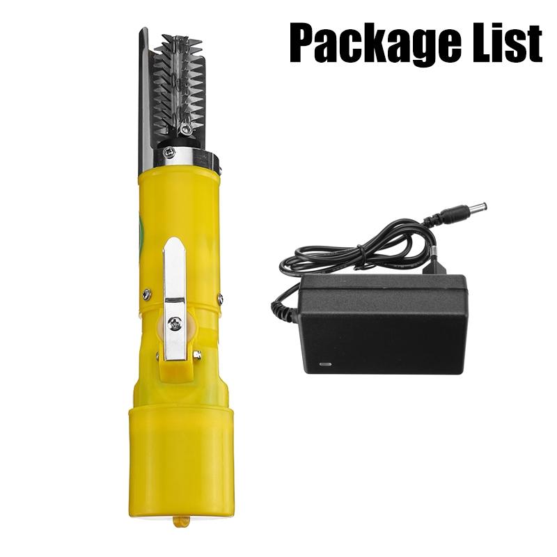 16.8V Electric Fish Scaler Waterproof Rechargeable Fishing Scalers Clean Fish Remover Cleaner Descaler Scraper Seafood Tool 28*5.5cm
