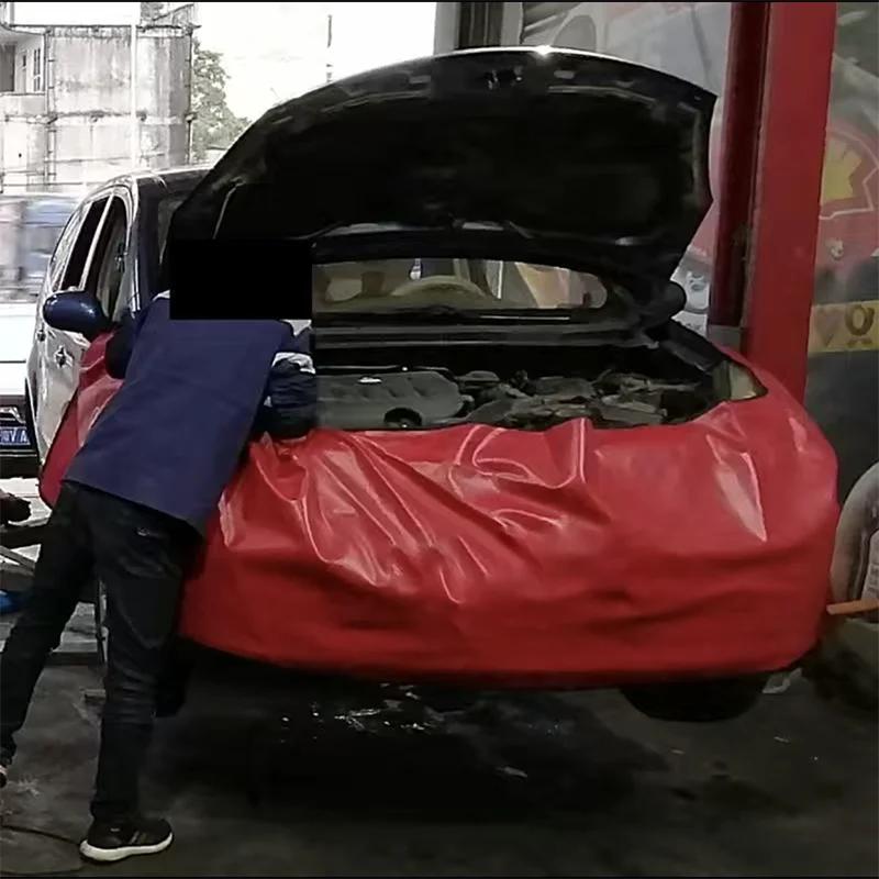 

1 шт. Универсальная магнитная крышка крыла автомобиля, складная защитная подкладка для работы механика, подкладка для ремонта автомобиля, кожаная защита крыла автомобиля красный