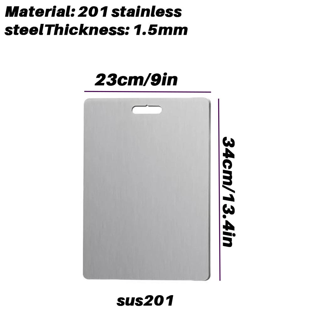 New Stainless Steel Cutting Board, Multiple Materials, for Kitchen, Home, Camping, Parties, and Barbecues, Usable On Both Sides