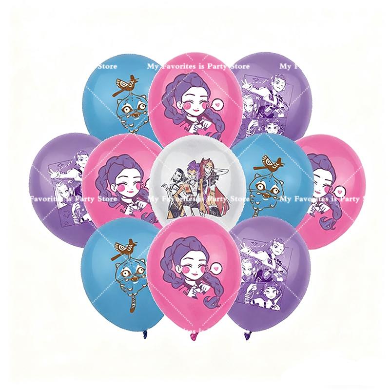 Kpop D-Demon Hunter Balloon Latex Balloons Set Kid Girl Balloon for Wedding Party Decoration Baby Shower Supplies Birthday Gifts