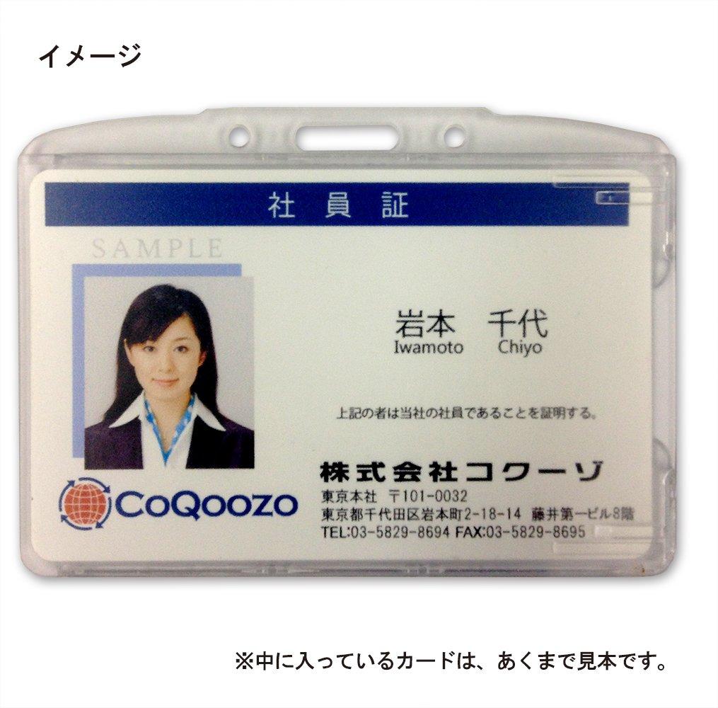 Single employee ID case horizontal polycarbonate hard clear AM-003