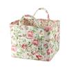 Korean Home Pastoral Fabric Storage Basket Clothing Sundries Storage Basket Floral with Handle Underwear Storage