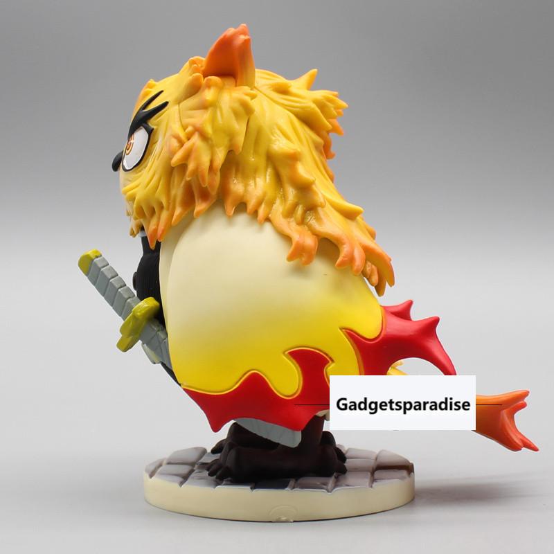 11CM Japanese Anime Demon Slayer GK Rengoku Kyoujurou Owl Big Brother Figure Model Toys Doll Kid Decorative Gift