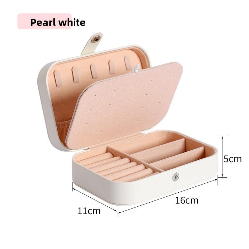 Portable Travel Girl Jewelry Storage Box, Necklace, Ring and Earring Storage Box, Double-layer Home Accessory Box, Jewelry Box