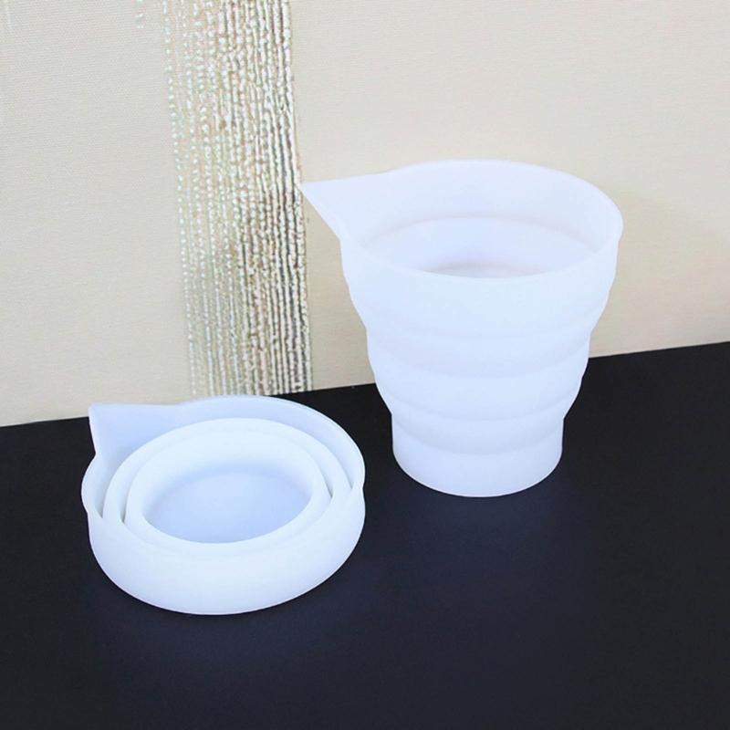 Silicone Resin Measure Cup Mold Collapsible Measuring Cups for Epoxy Casting Mold Folding Mixing Cup Mould Jewelry Craft
