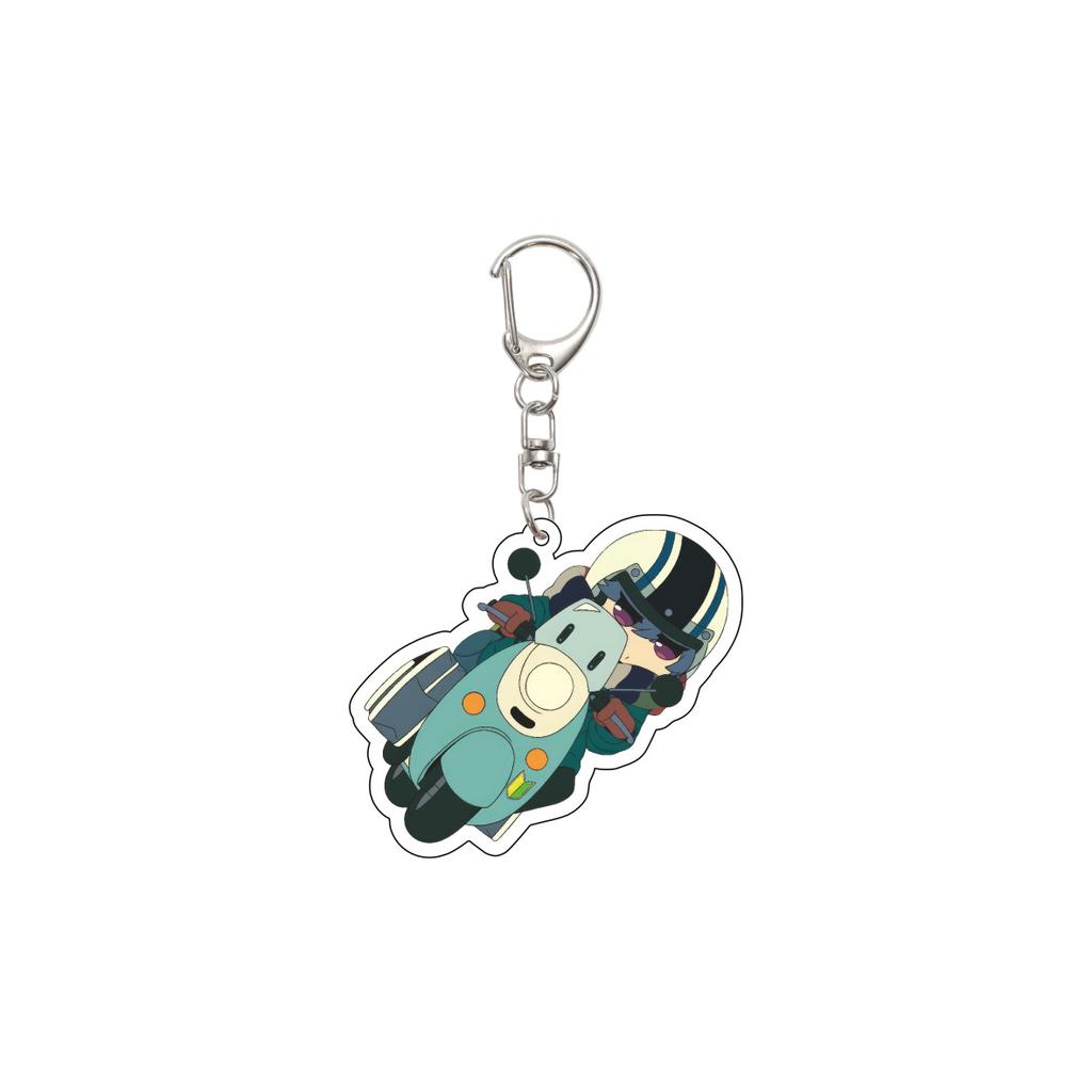 55MM Anime Laid-Back Camp Keychain Shima Rin/Inuyama Aoi/Ena Saitou Key Chain Acrylic Model Plate Christmas Gifts