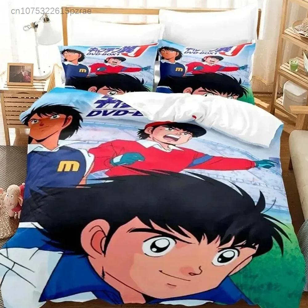Captain Tsubasa Cartoon Bedding Sets Exquisite Bed Supplies Set Duvet Cover Bed Comforter Set Bedding Set Luxury Birthday Gift