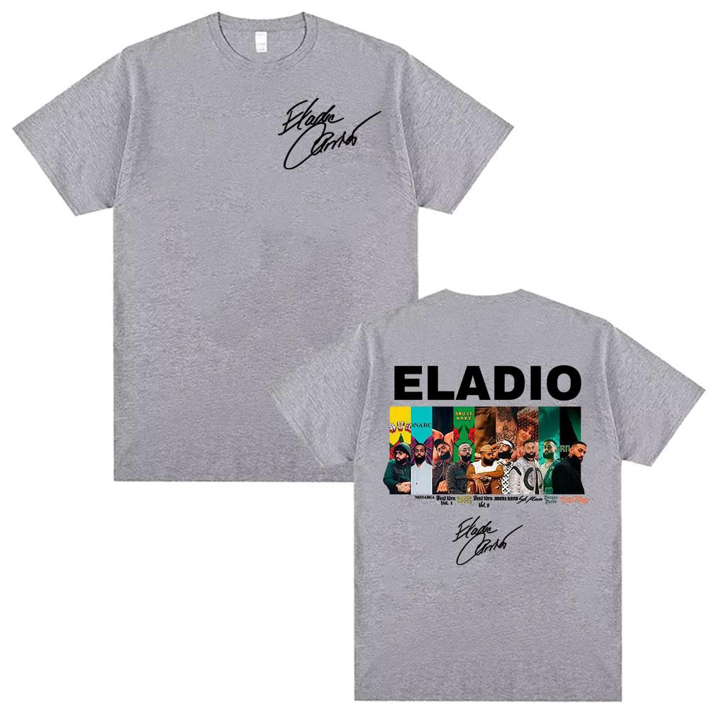 2025 Summer Rapist Eladio Carion Album Graphic Tshirt Male Gothic Hiphop Retro Tshirt Super Cotton High Quality Tshirt