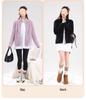 Women's 2026 Double-Sided Fleece Jacket: Grey, Warm Stand Collar, Trendy Autumn/Winter Outerwear