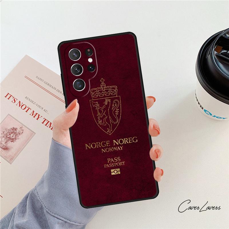 Sweden Passport phone case For Samsung Galaxy S24 S25 S23 S22 Ultra Note 10 20 Plus S20 S21 FE Cover