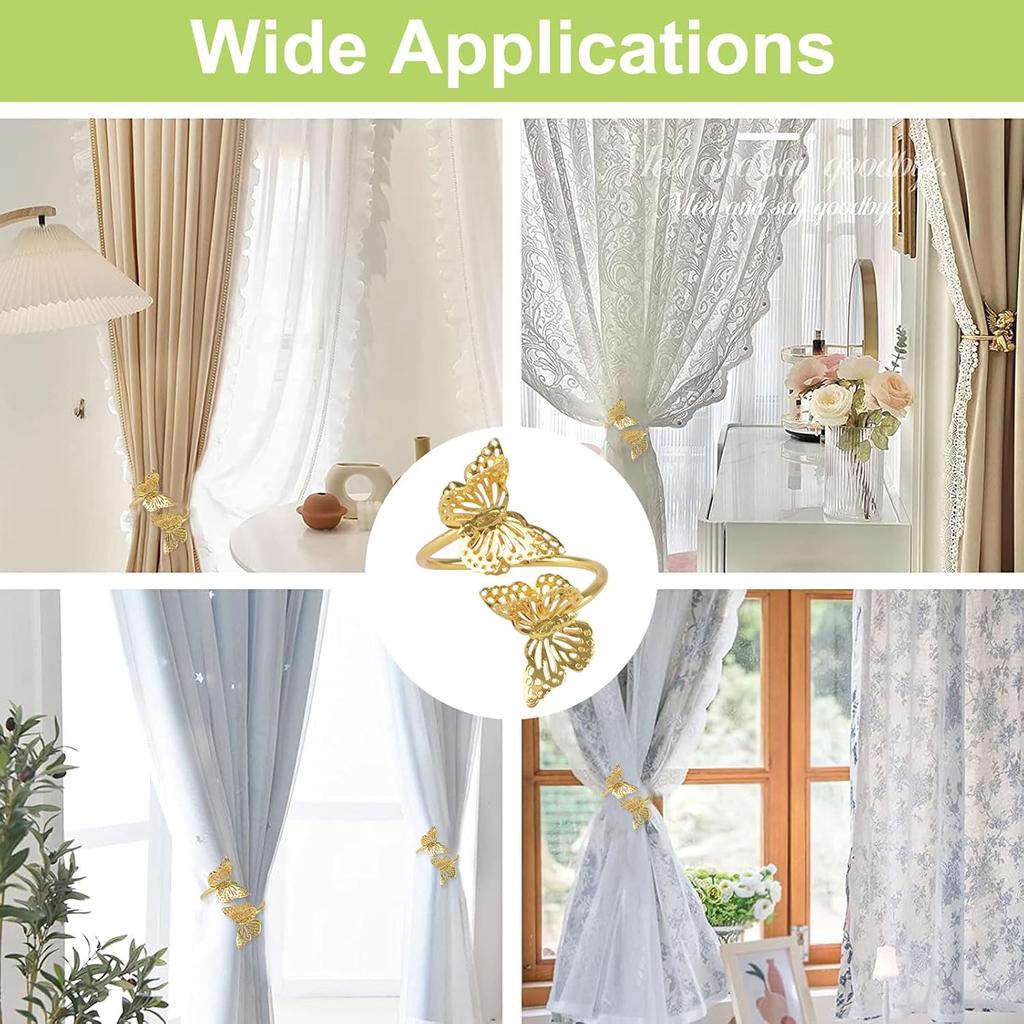1-36PCS Butterfly Napkin Rings Wedding Table Decor Elegant Napkin Holders Creative Cloth Ring for Party Supplies