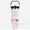 30Oz K-Pop Portable Car Cup Stainless Steel Thermos Cup with Straw Travel Sports Water Bottle with Handle Cover Coffee Vacuum Flask