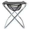 Outdoor Portable Folding Stool Aluminium Alloy Train Painting Camping Folding Stool Plus Size Silver Grey