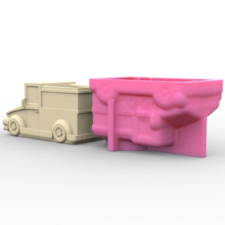 Small Motorcar Concrete Silicone Mold Succulent Flowerpot Cement Plaster Molds