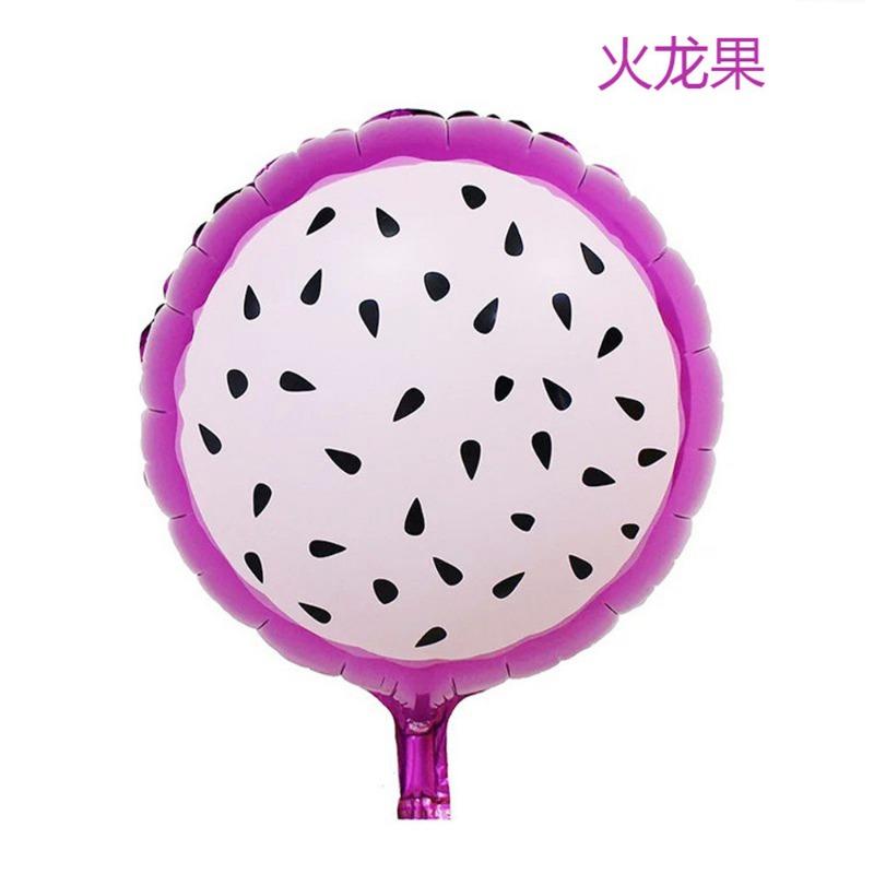 18-inch Fruit Aluminum Film Balloon Watermelon, Orange Strawberry Pitaya Wedding Birthday Party Decoration Balloon