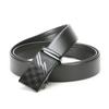 Men'S Automatic Buckle Iron Buckle Hemming Lychee Pattern Black Belt Middle-Aged And Young Business Belt