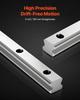 Linear Rail Guide Kit, HGR20, 2PCS 600 mm (23.62 inch) Linear Rails and 1PCS Ball Screw, 4PCS Slide Blocks, with BF12/BK12 End Support, Coupling, and