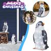 Adorable Christmas Penguin Led Light Garden Decoration With Acrylic Body