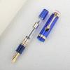 Ranvi Jinhao Tiandao 1935 Fountain Pen #8 Fine Sword Nib, Blue and Clear Acrylic, with Large Converter and Guitar Clip
