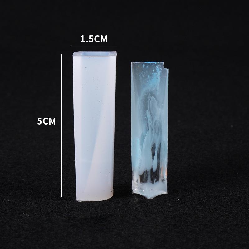 10pcs Necklace Pendant Silicone Mold for Jewelry Resin Square Cylinder Jewelry Making Tool UV Epoxy Resin Molds Keychain Mold
