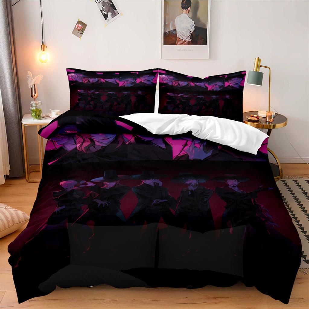 K-Pop Demon Hunter Beddding Set for Fans Kids Machine Washable Durable King Queen Twin Size for K-pop Girls Home Bedroom Decor