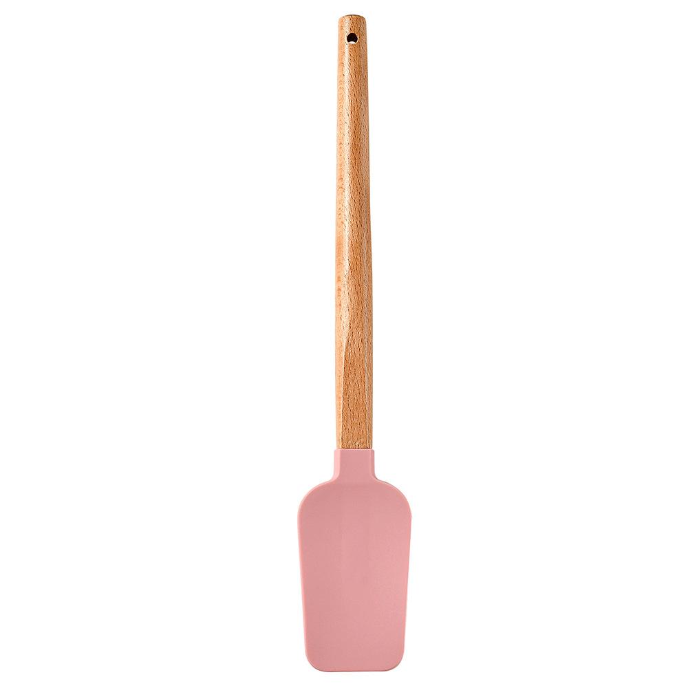 Silicone Scraper Scraper Home Baking Wooden Handle Scraper Cake Scraper Cream Small Spatula Set6