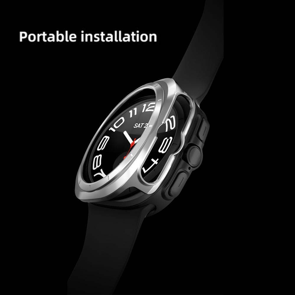 PC Hollow Case for Samsung Galaxy Watch 7 Ultra 47mm Accessories Frame Protective Hard Bumper Galaxy Watch 7 FE 40mm 44mm Cover