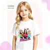 Unisex Kids Summer T-Shirt: Heart-Shaped Cartoon Print & Fun Slogan