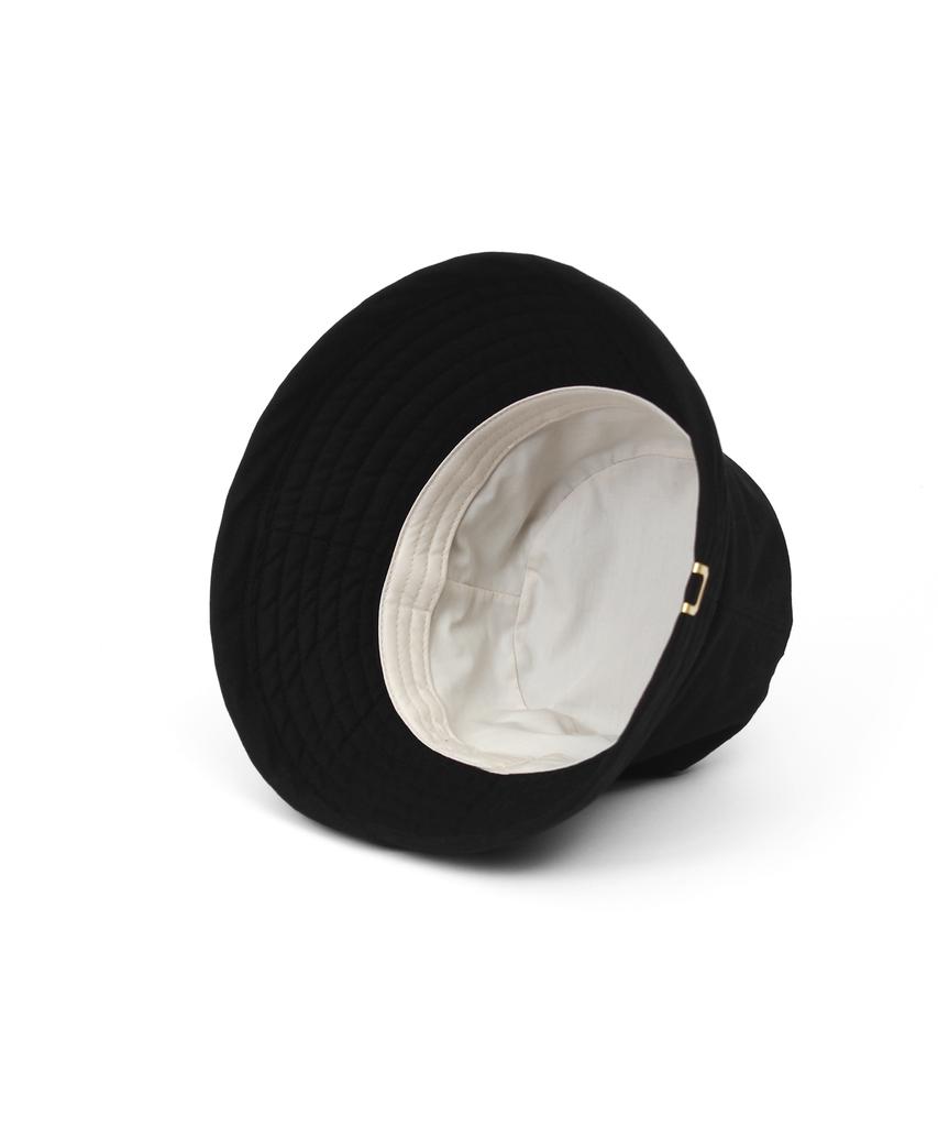 Eondeokeonteulolseutyudio Cotton Bucket Hat Drop Bucket / D Bio / Black